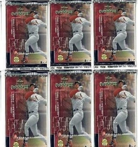 9 nuevos PAQUETES DE BÉISBOL - 1999 CUBIERTA SUPERIOR MVP juego usado camiseta recuerdos autógrafos - Imagen 1 de 3