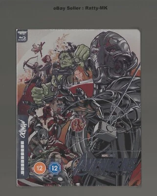 AVENGERS AGE OF ULTRON - UK EXCLUSIVE MONDO ARTWORK 4K + BLU RAY STEELBOOK - NEW - Image 1 of 4