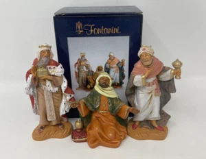 Fontanini Three Kings Wisemen Figures Statues 5" Nativity Village 5 inch NEW - Picture 1 of 4