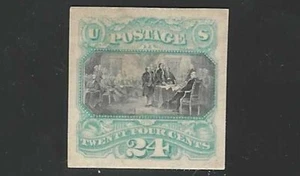 US 1869 TWENTY FOUR CENTS ESSAY SCOTT # 120-E3 CATALOG VALUE $4500 VERY FINE - Picture 1 of 2