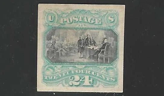 US 1869 TWENTY FOUR CENTS ESSAY SCOTT # 120-E3 CATALOG VALUE $4500 VERY FINE - Image 1 of 2