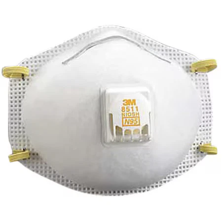 3M 8511Pa1-A N95 一次性呼吸器,8511,冷流量呼气阀,双 — 第 1/1 张图片