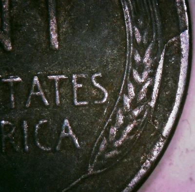 Lincoln Wheat Cent 1943 troquel grieta a través del trigo Foto 1 de 3