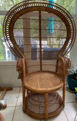 Silla Peacock - Vintage - De gran tamaño - Hecha a medida Foto 1 de 4