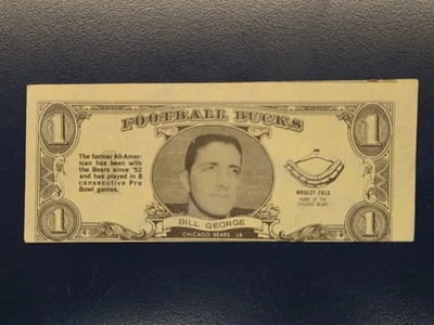 1962 Topps Football Bucks #32 Bill George LB HOF Chicago Bears - Image 1 of 2