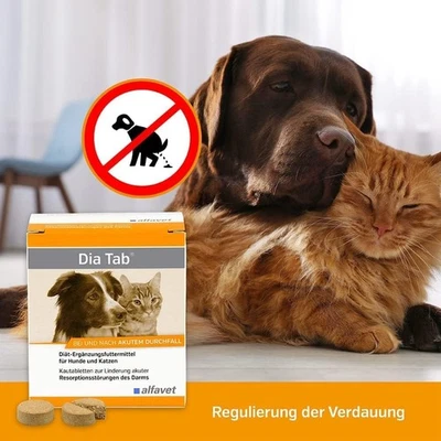 ALFAVET Dia Tab Durchfall Magen Darm Kautabletten Hunde Katzen 6x5,5g