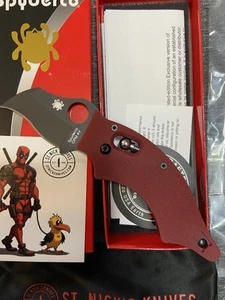 🔥⚫🔴 Spyderco Dodo Red St. nicks Knife C80GPRDBK Exclusive NEW - Picture 1 of 13