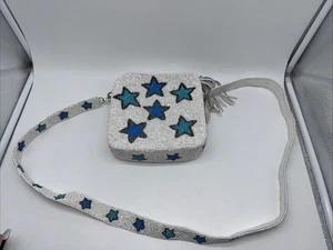 Moyna Metallic Star Hand Beaded Shoulder Bag - Super Condition Inside And Out - Picture 1 of 11