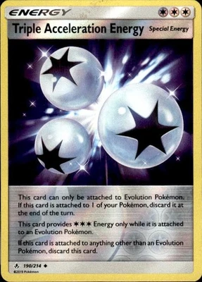 Pokemon Reverse Holo Triple Acceleration Energy SM - Unbroken Bonds 190/214 LP - Image 1 of 2