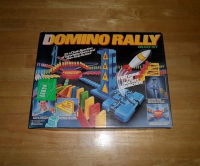 1989 Domino Rally Deluxe Set with Box Pressman *INCOMPLETE* Vintage 1980s 80s - Image 1 of 4