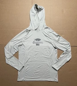 AFTCO Hoodie Men’s Small Gray Aftech Fishing Pullover Vented Face Mask Technical - Bild 1 von 4