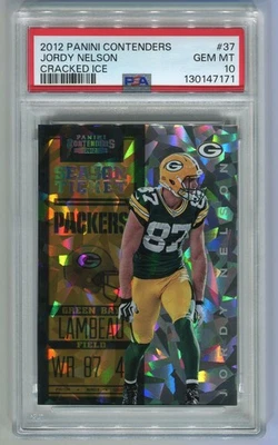 JORDY NELSON 2012 Panini Contenders #37 CRACKED ICE 06/20 PSA 10 Packers POP 1 - Imagem 1 de 2