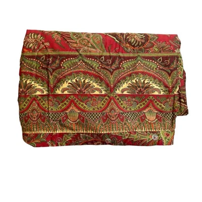 Pottery Barn Duvet Cover Caroline Red Paisley Full/Queen Sateen Cotton - Image 1 of 4