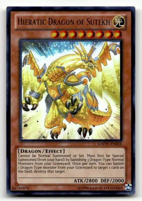 Hieratic Dragon of Sutekh GAOV-EN025 Unlimited Ultra Rare Galactic Overlord LP - Image 1 of 2