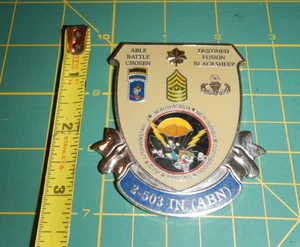 USGI * 2-503 Infantry * 173rd Airborne * Commander's Challenge Coin * THE ROCK - Picture 1 of 3