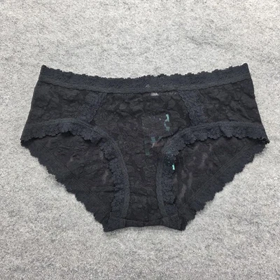 Hanky Panky Girl-Kini Womens Large Black Lace Underwear Panties Comfortable USA - Image 1 of 4