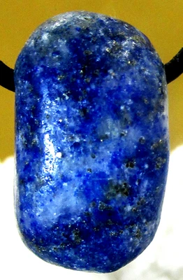 LAPISLAZULI   Trommelstein   gebohrt   EDELSTEIN  ANHÄNGER    A-Qualität  Nr.55 - Bild 1 von 2