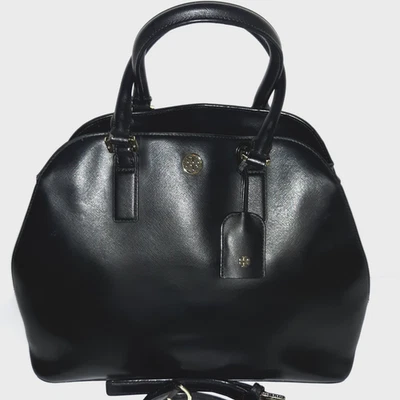 Tory Burch Leather Open Dome Robinson Satchel Handbag Top Handles W/Cross Strap - Image 1 of 4