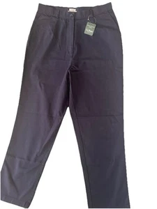 LL Bean Pants Womans 16 Reg Blue Original Fit Pleated High Rise Trousers NWT - Picture 1 of 13