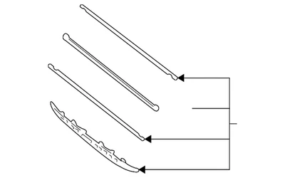 正品丰田 2000 - 2007 红杉挡风玻璃刮板(LH,前)85222-0C012 — 第 1/2 张图片