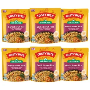 Organic Brown Rice Garlic 8.8 Ounce Pack of 6 Ready to Eat Microwavable - Picture 1 of 5