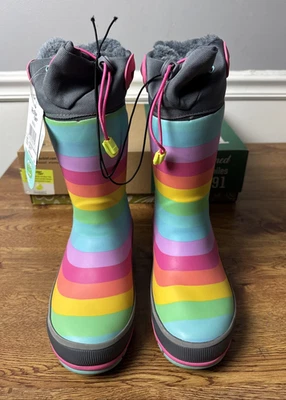 Western Chief Rainbow правила Winterprene изолированный дождя ботинки большой девочек размер 2 - Изображение 1 из 4