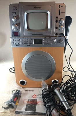 Memorex Karaoke Machine MKS8590 Tested With 2 Michrophones Manual Cd Box - Image 1 of 4