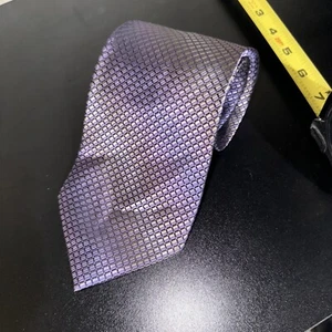 Joseph & Feiss Silk Tie Purple Silver geometric  Men Necktie - Picture 1 of 8