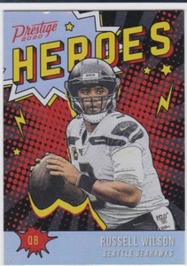 Russell Wilson 2020 Prestige Super Heroes cómic tarjeta de inserción Seattle Seahawk - Imagen 1 de 2