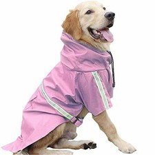 New listing
Dog Raincoat Adjustable Pet Waterproof Clothes with Pockets, Strip Medium pink