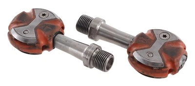 Pedales de bicicleta de carretera Speedplay Zero sin clip naranja 50 y 53 mm titanio 4 pernos carrera Foto 1 de 4