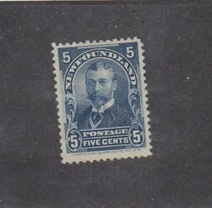 NEWFOUNDLAND (MK5398) # 85  FVF-MH  5cts  1899  DUKE OF YORK /BLUE  CAT VAL $65 - Bild 1 von 1