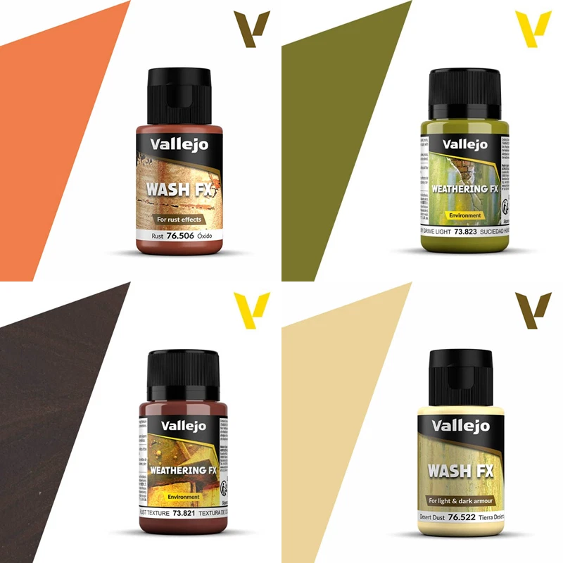 ACRYLICOS VALLEJO Vallejo Acrylic Weathering Effects and Washes