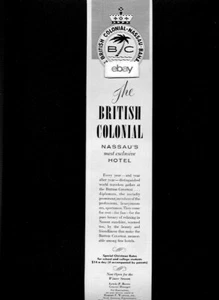 BRITISH COLONIAL HOTEL NASSAU BAHAMAS MOST EXCLUSIVE NASSAU HOTEL 1956 AD - Bild 1 von 1
