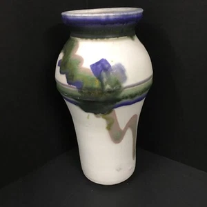 Vintage Studio Pottery Vase Art Deco Abstract Design - Picture 1 of 13