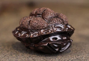 3Pcs New Ebony Turtle shell Wood Carving Hand Pieces Adults Reliever Wenwan - Picture 1 of 12