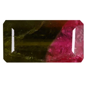 Turmalina sandía sin calefacción/sin tratar corte octágono de 2,21 quilates (11 x 6 mm) - Imagen 1 de 2