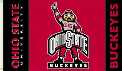 Ohio State Buckeyes BRUTUS Premium 3x5 Flag w/grommets Outdoor Banner University Cover