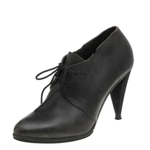 Balenciaga Black Leather Pointed Toe Lace Up Ankle Boots Size 39 - Picture 1 of 10