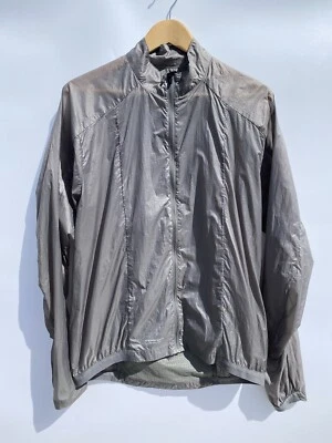 Giro Sport Design 1985 灰色拉链透气轻便骑行可打包夹克 L — 第 1/4 张图片