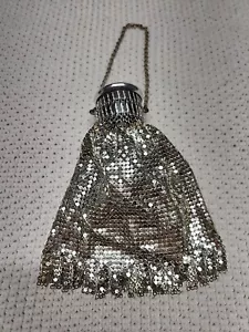 Vintage Whiting & Davis Silver Mesh Beggars Evening Bag Expandable Gate Top - Picture 1 of 11