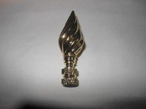 New Polished Brass Flame Ribbed Lamp Finial By ADL 91744 - Picture 1 of 5