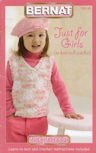 BERNAT JUST FOR GIRLS TO KNIT & CROCHET MUST SEE!!! CUTE!!! - Picture 1 of 4