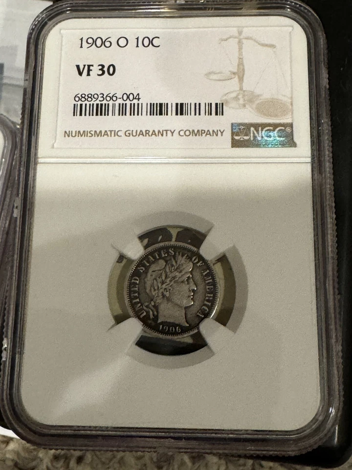 1906 O Barber Dime VF-30 - Image 1 of 2