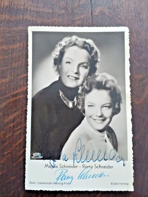 Original Autogramme von Magda Schneider und Romy Schneider, 1957, Selten! - Bild 1 von 2