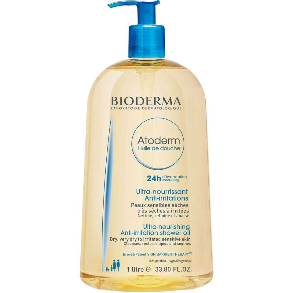 Bioderma Atoderm Shower Oil 24h Hydration Ultra Nourishing Irritate 1 Liter NEW - Image 1 of 1