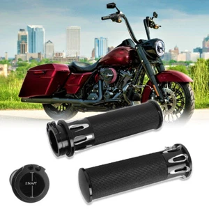 Empuñaduras de manillar de motocicleta de 1" para Harley Electra Glide Road King Softail - Imagen 1 de 15