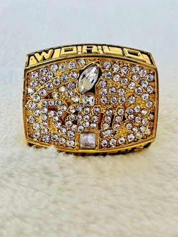 1999 St Louis Rams Championship Ring, Warner, US SHIP Cover