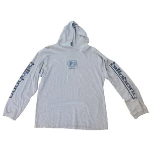 Billabong Long Sleeve Shirt Gray Blue  VTG 90's Y2K Size L *RARE* w/ Hood Hoddie - Picture 1 of 11