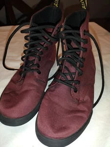 Dr Martens Sheridan Y Canvas Boots size 5M 6L Maroon/Red - Picture 1 of 8